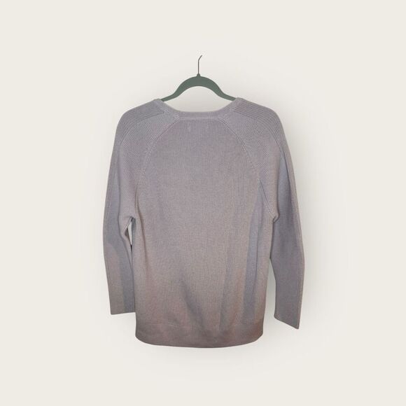 Athleta Hanover Merino Wool V-Neck Sweater Lavender Size Small - Picture 5 of 8